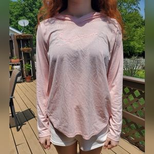 nike hoodie sweatshirt lightweight women's large pink